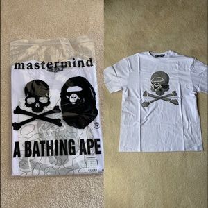 Bape X Mastermind White Ape Head Tee